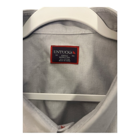 Untuckit Button Down Dress Shirt Light Blue Size XXXLC TY1 - Picture 2 of 6